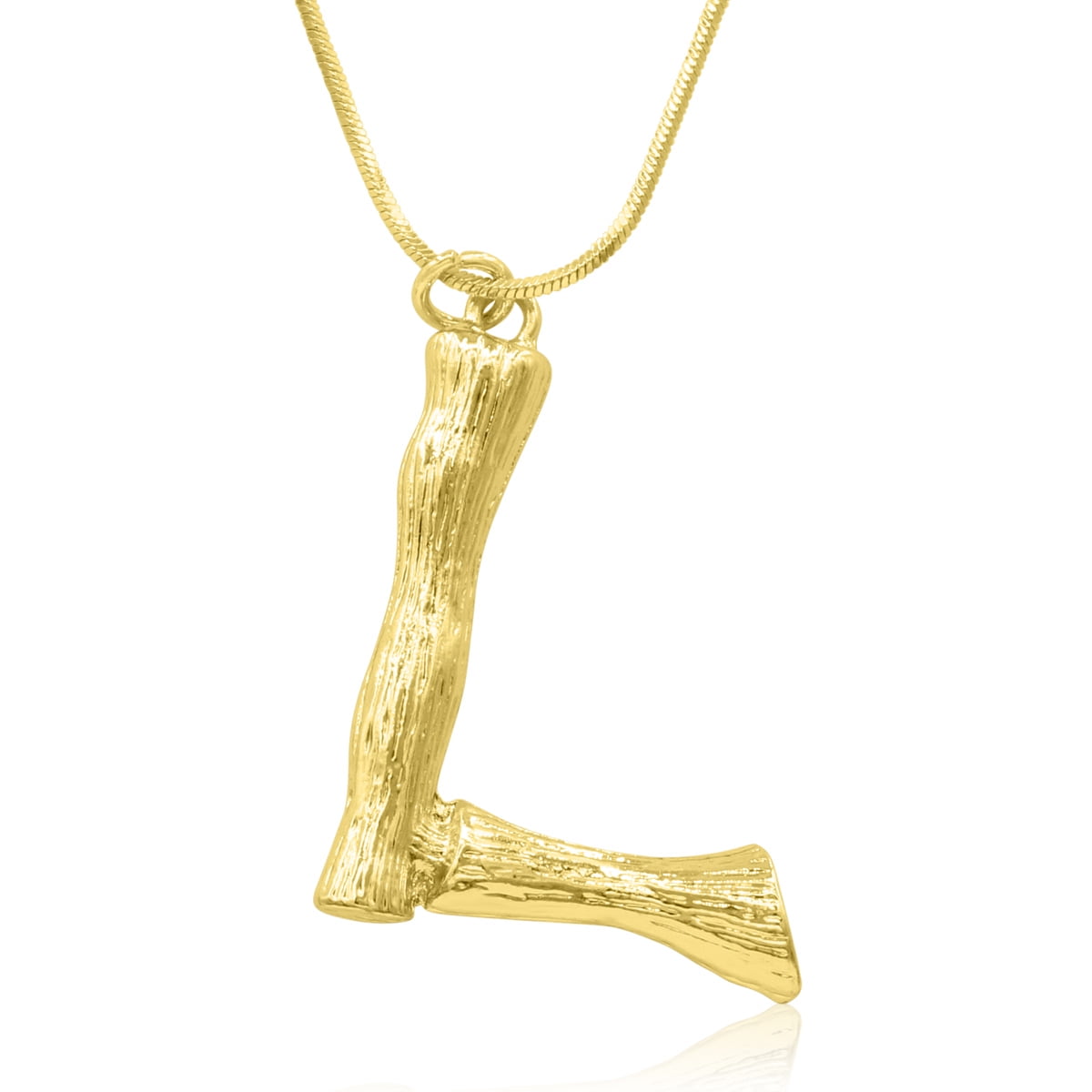 SuperJeweler L Initial Necklace in Gold Bamboo Style All Letters Available Free 18 inch Snake Chain for Women 7e3b1254 32eb 4acc be60 b786ead30a8b 1.ae3715268034db4b4e9c7a9b2e55f88b
